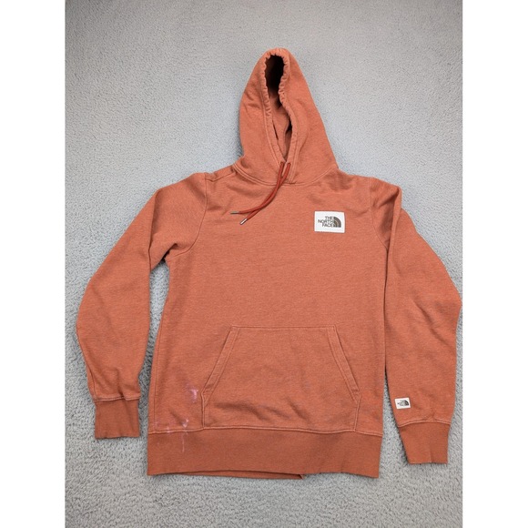The North Face Other - The North Face Hoodie Mens Medium Rust Orange Pullover Logo‎ Fleece Sweatshirt